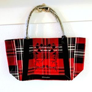 NEW Victoria Secret Limited Edition Red Tartan Tote NWT